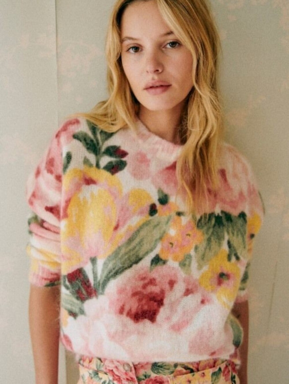 Sezane Clarissa Jumper in London Bouquet size XL